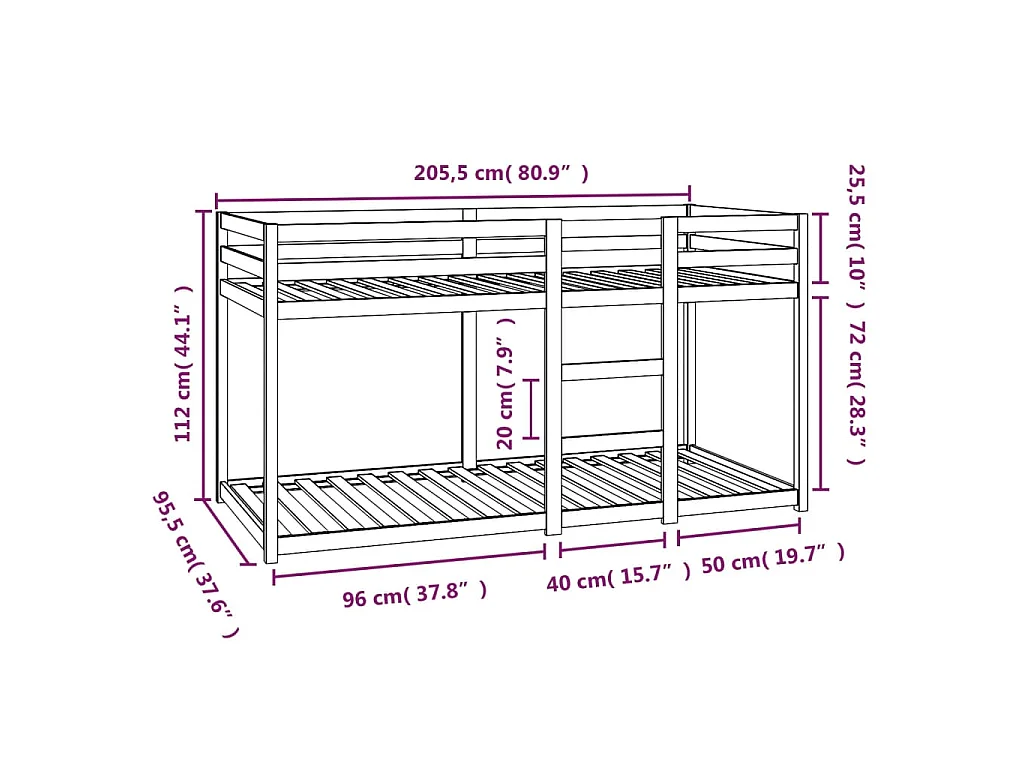 Beliche 90x200 cm madeira de pinho maciça branco