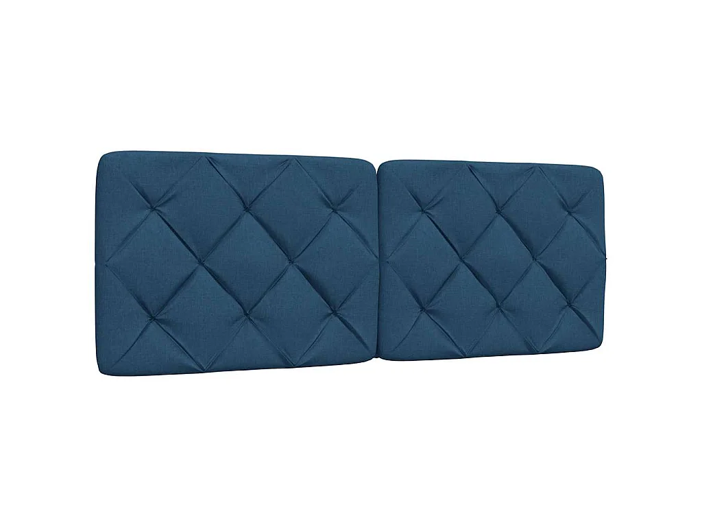 Lit avec matelas bleu 140x200 cm tissu