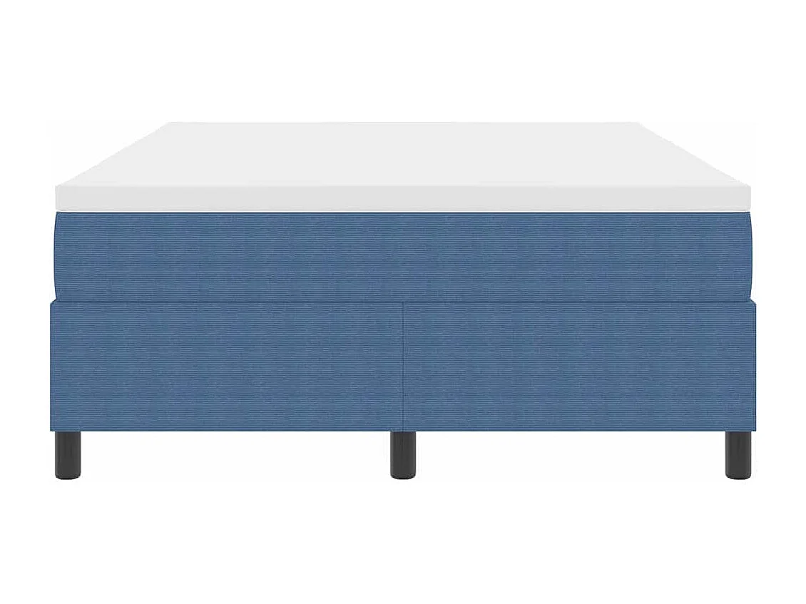 Lit à ressorts Bleu et Blanc 140 x 190 cm