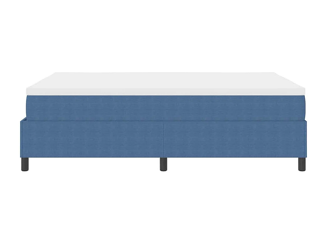 Lit à ressorts Bleu et Blanc 140 x 190 cm