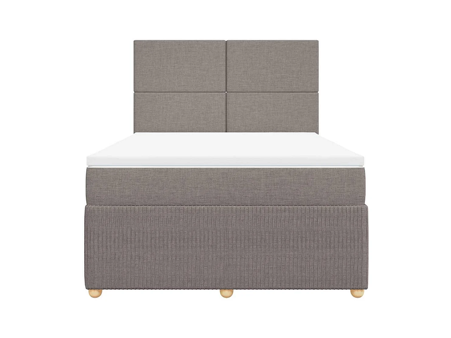 Boxspring met matras stof taupe 140x190 cm