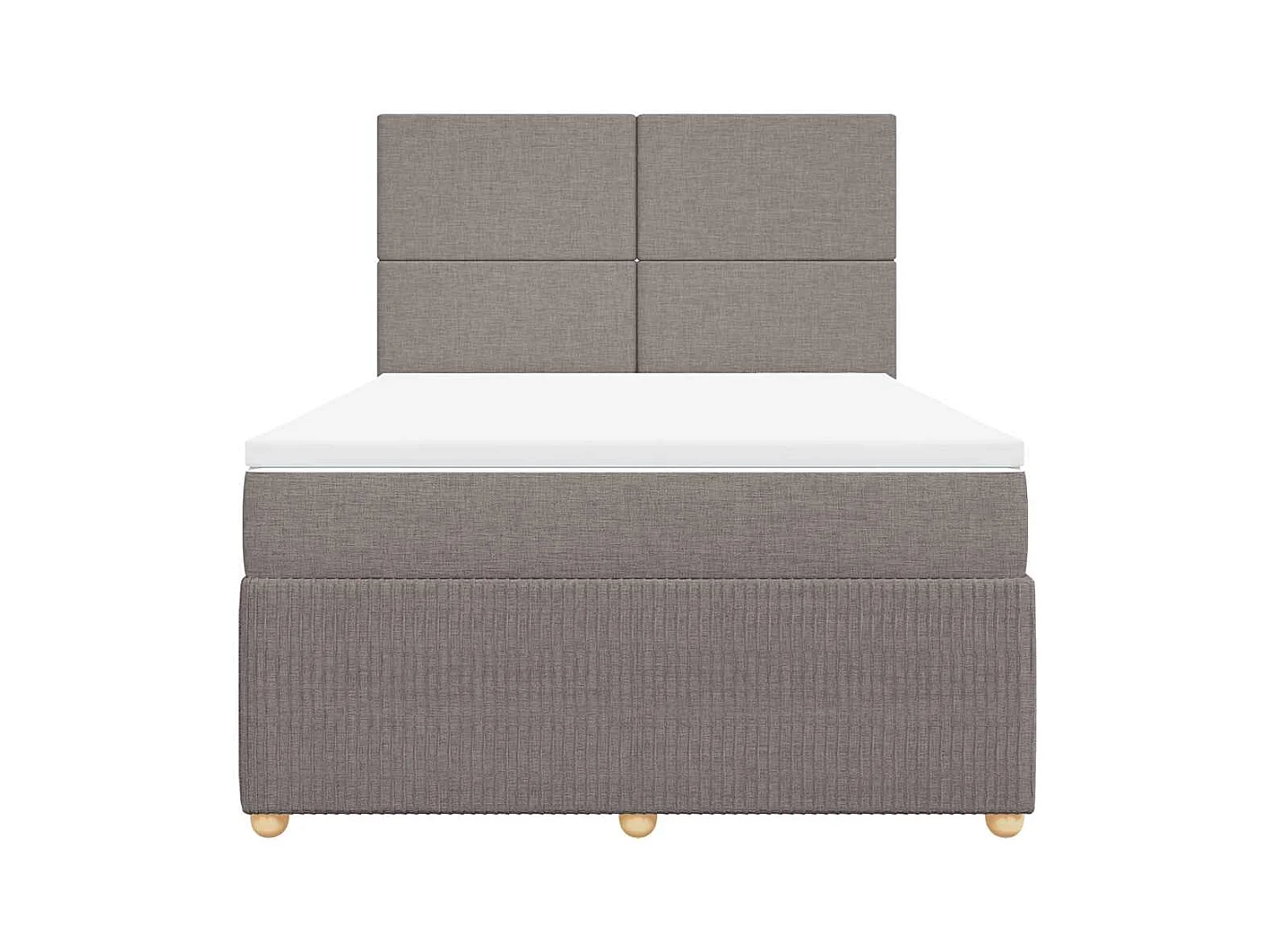 Boxspring met matras stof taupe 140x190 cm