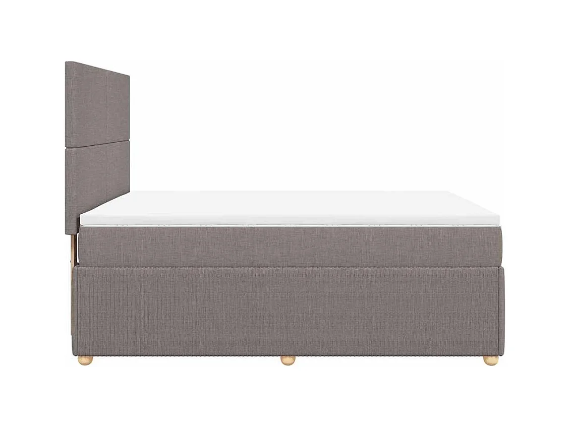 Boxspring met matras stof taupe 140x190 cm