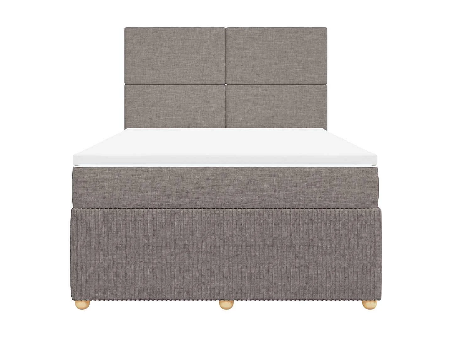 Sommier à lattes de lit avec matelas Taupe 140x190 cm Tissu