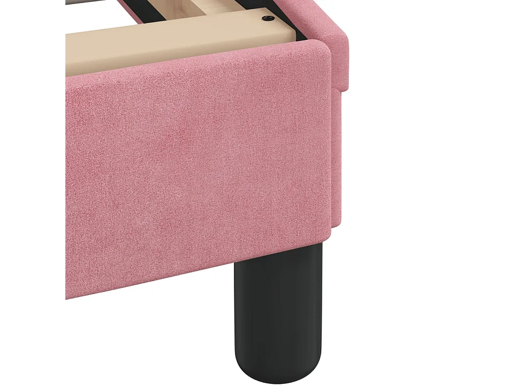 Giroletto senza Materasso Hanko Rosa 180x200 cm in Velluto