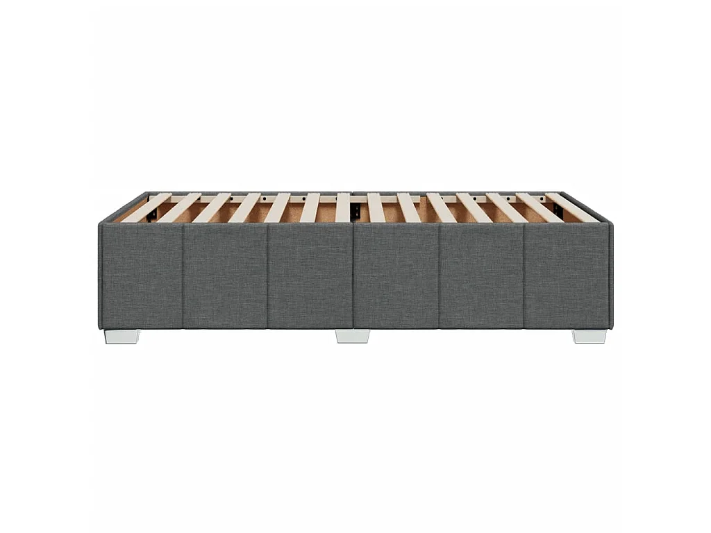 Bettgestell ohne Matratze Dunkelgrau 90x190 cm Stoff