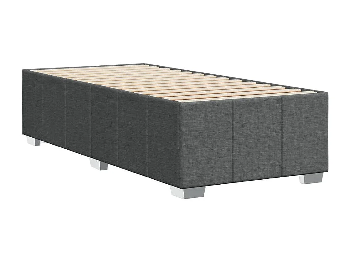 Bettgestell ohne Matratze Dunkelgrau 90x190 cm Stoff