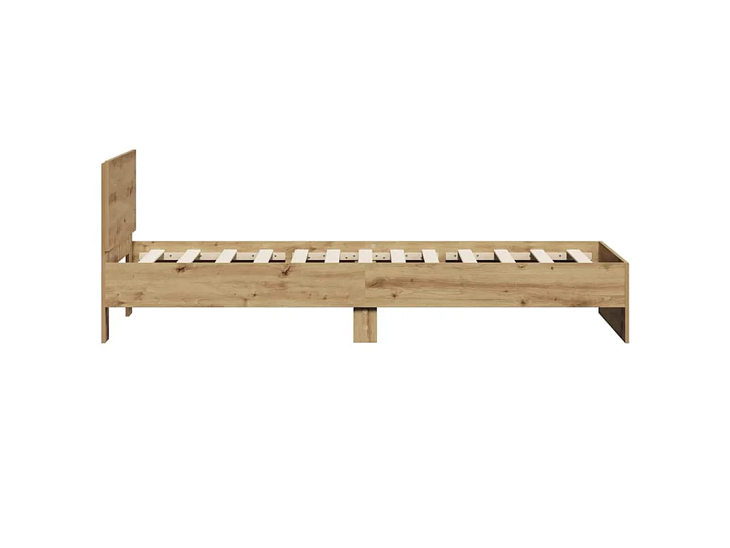 Cadre de lit Chêne artisanal 90 x 190 cm Bois d'ingénierie