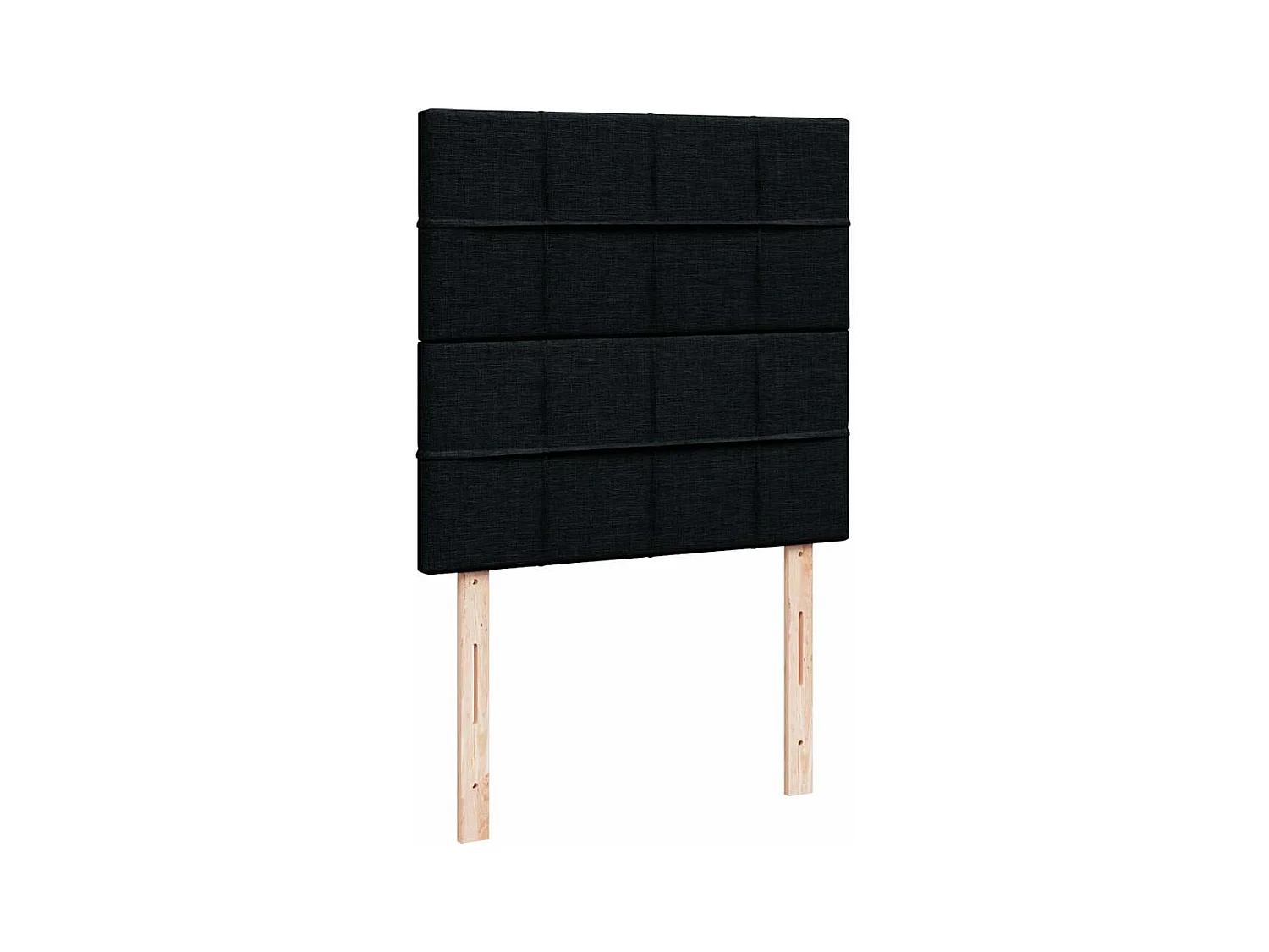Ottoman-Bett mit Matratze & LEDs Schwarz 90x200 cm Stoff