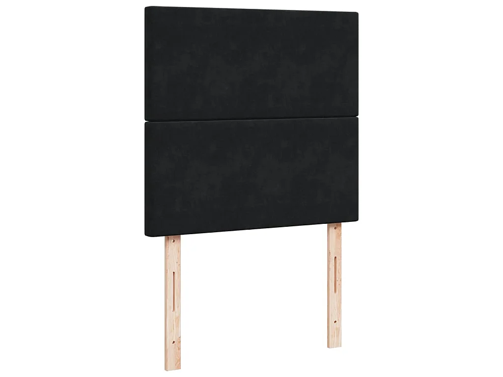 Boxspringbett mit Matratze Schwarz 90x200 cm Samt