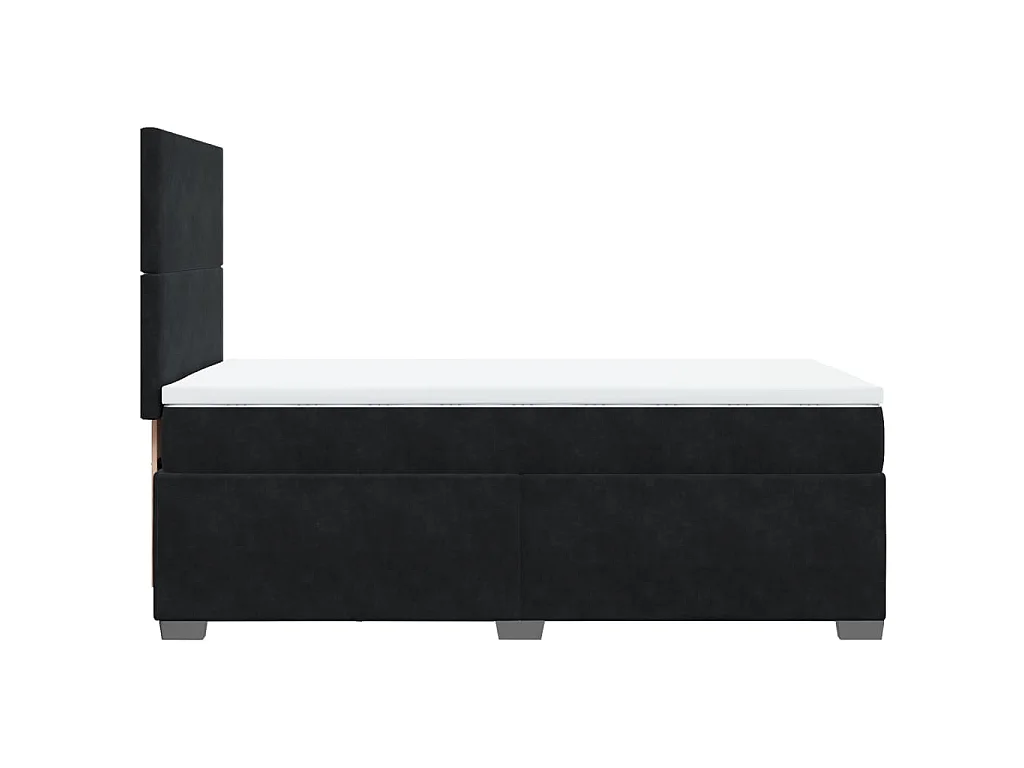 Boxspring met matras fluweel zwart 90x200 cm