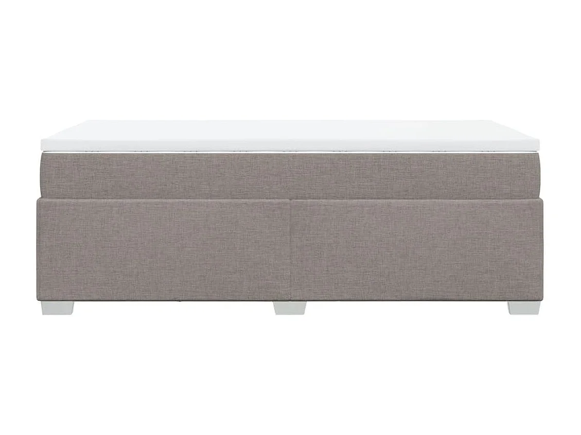 Boxspringbett mit Matratze Taupe 100x200 cm Stoff