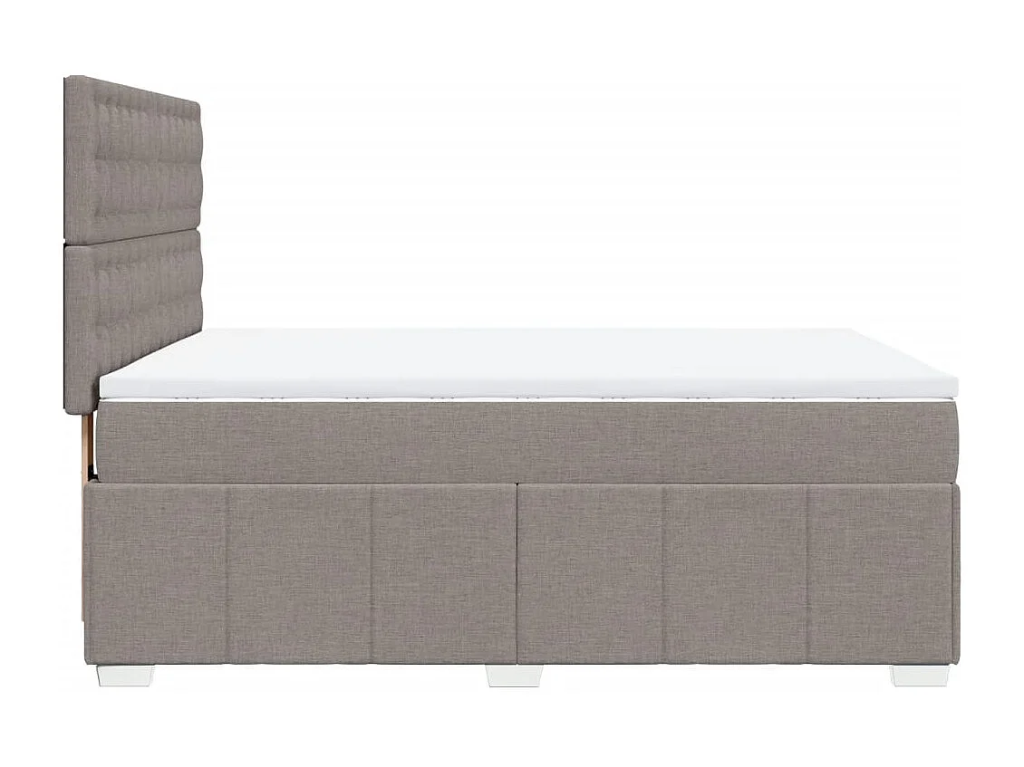 Giroletto a Molle con Materasso Tortora 160x200 cm in Tessuto