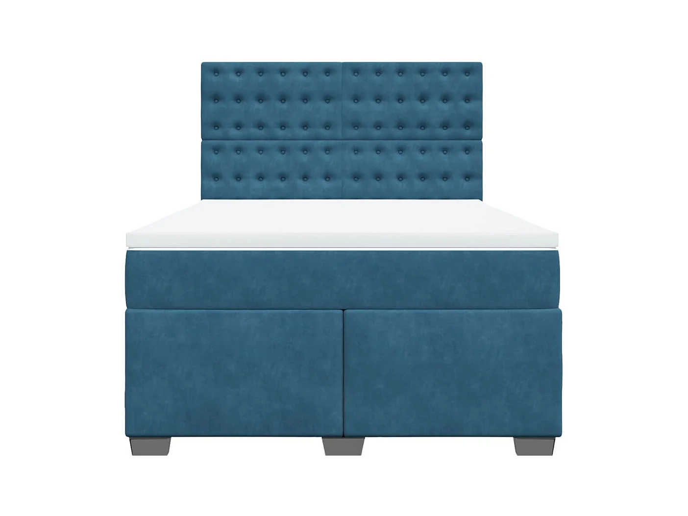 Boxspring met matras fluweel blauw 140x200 cm