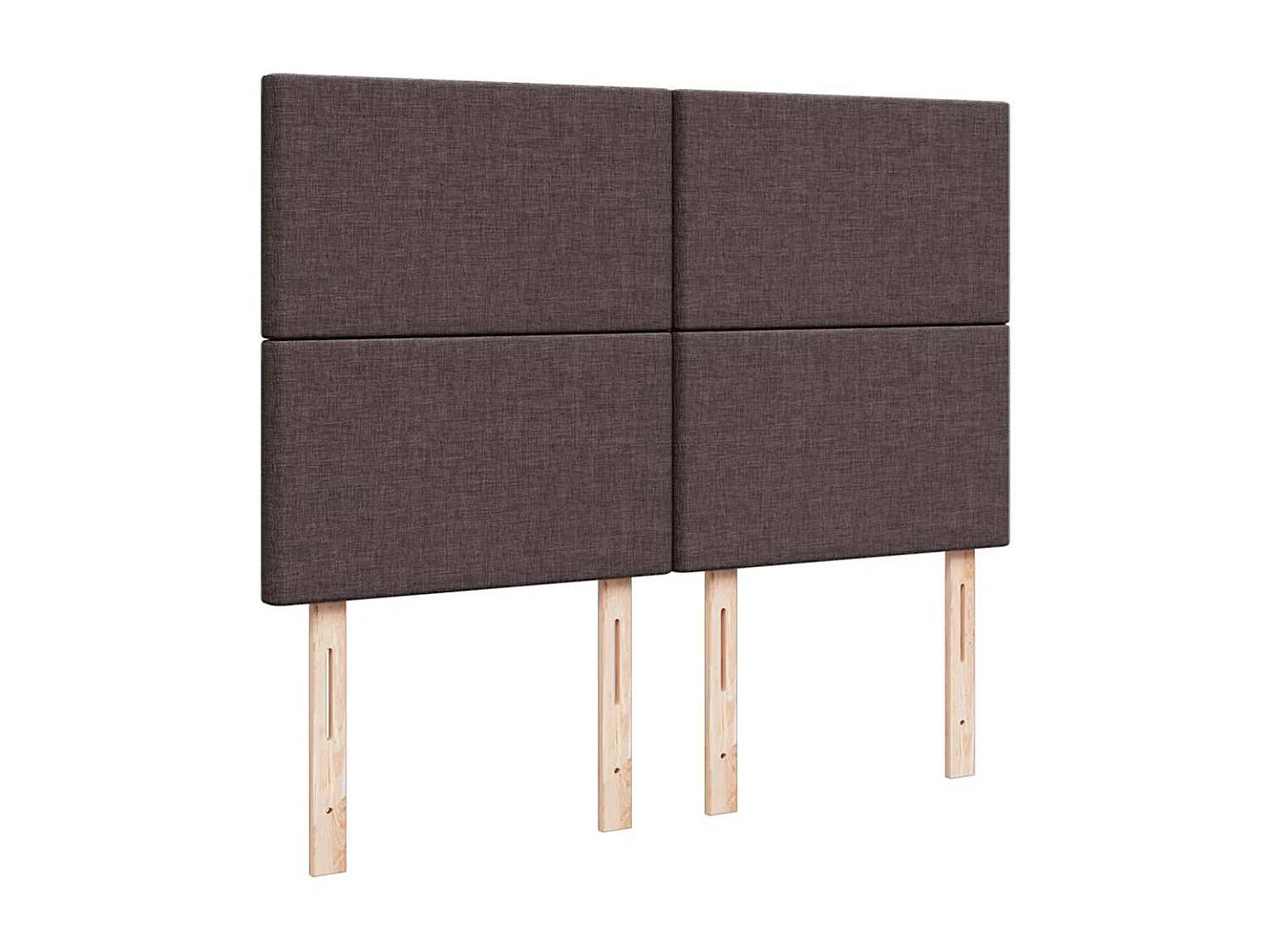 Cadre de lit ottoman avec matelas marron foncé 140x200 cm tissu