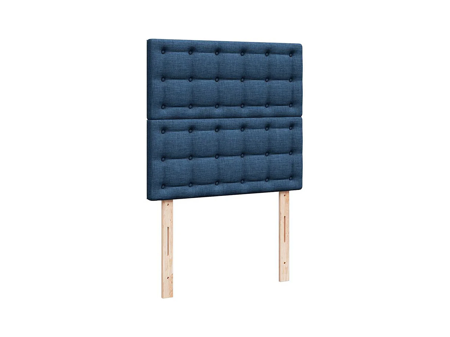 Sommier à lattes de lit avec matelas Bleu 90x200 cm Tissu