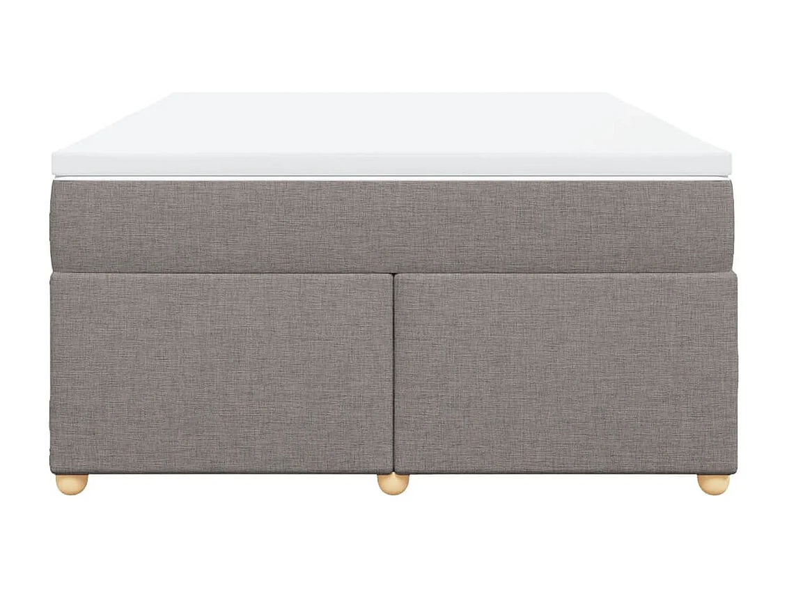 Boxspring met matras stof taupe 160x200 cm