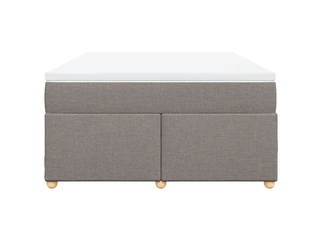 Sommier à lattes de lit avec matelas Taupe 160x200 cm Tissu