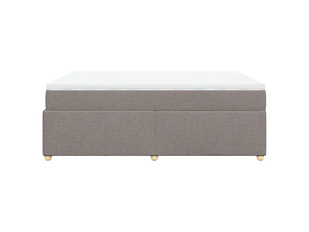 Sommier à lattes de lit avec matelas Taupe 160x200 cm Tissu