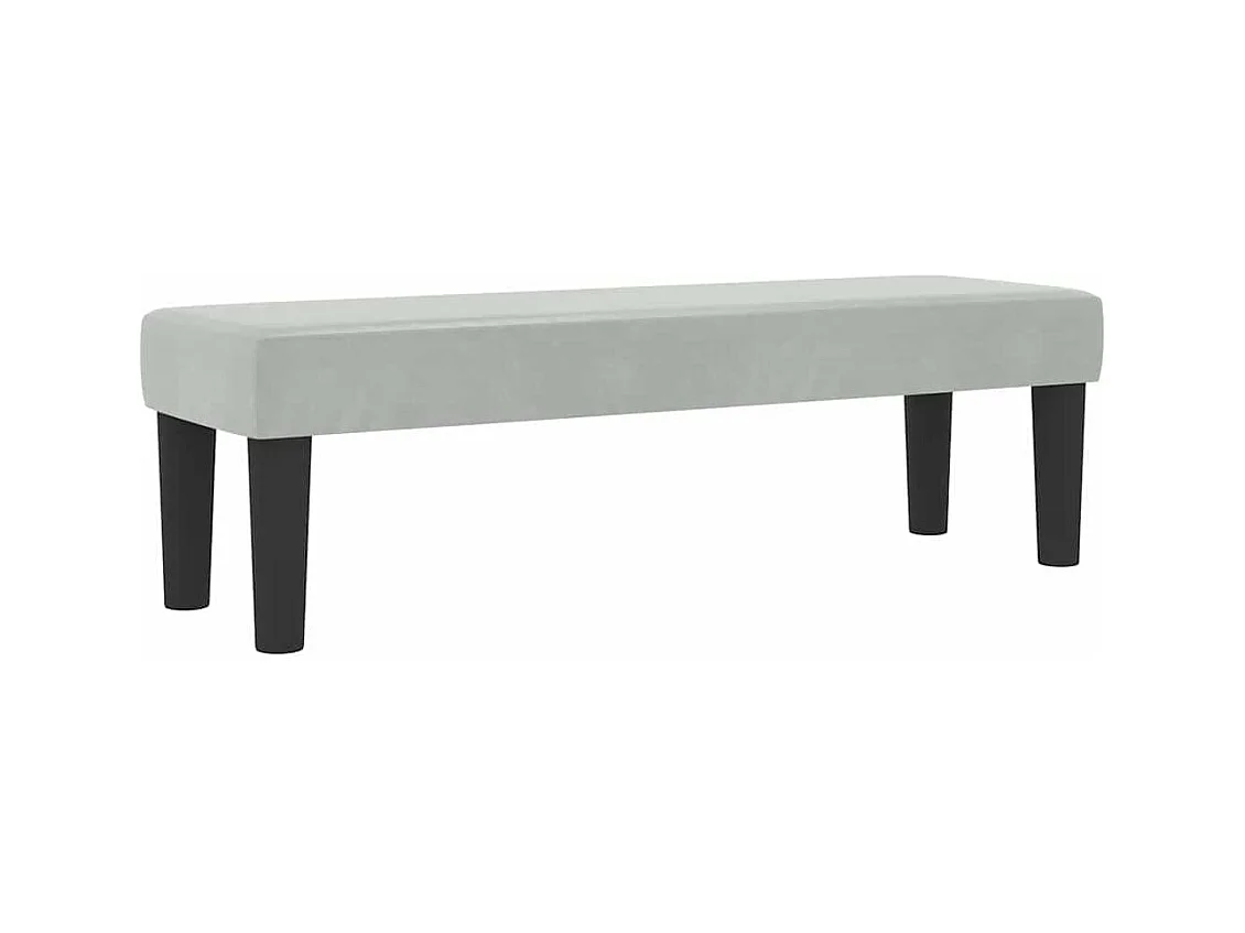 Lit à ressorts avec matelas Gris clair 160 x 200 cm Velours