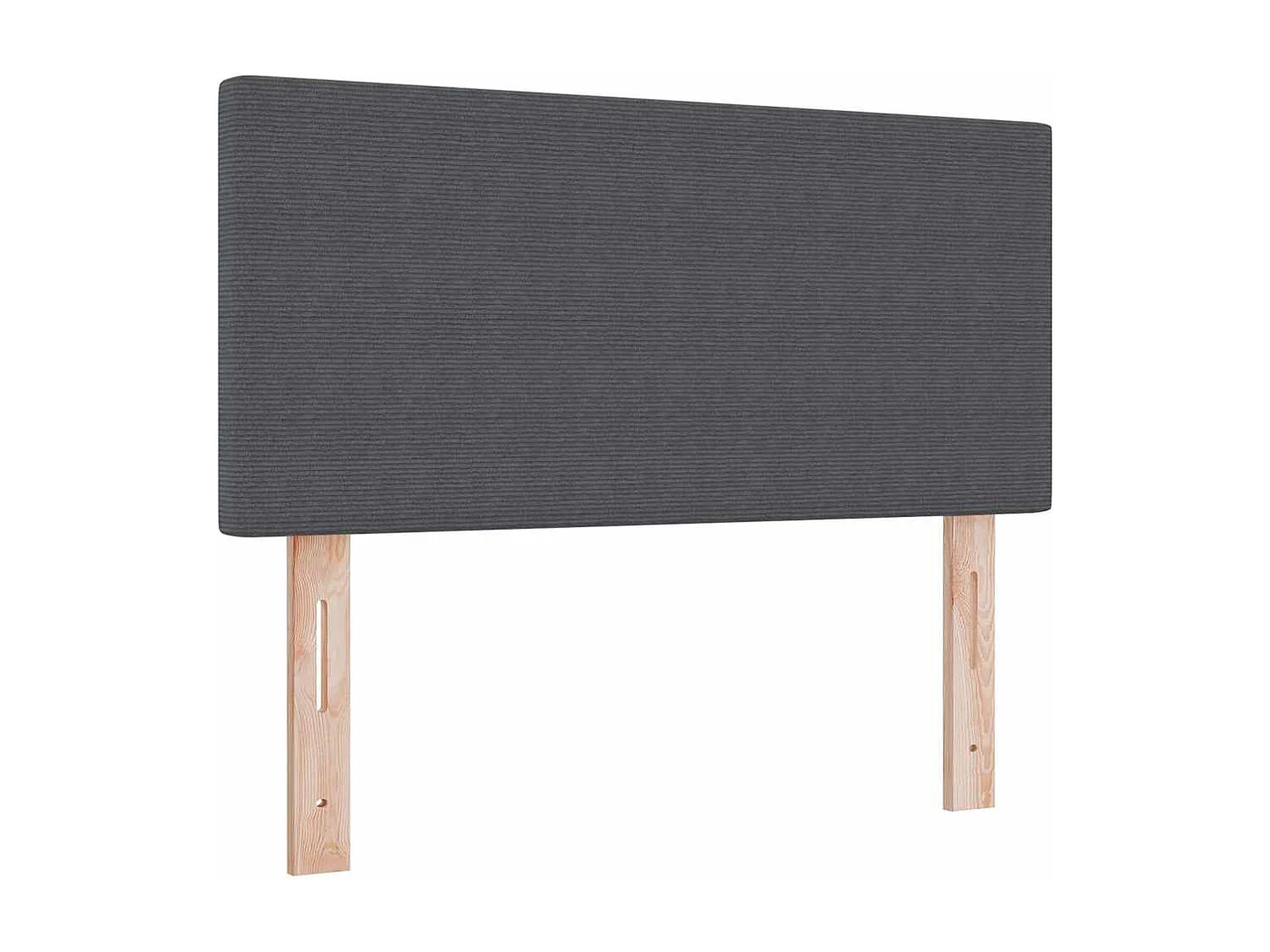 Boxspringbett Dunkelgrau und Weiß 90 x 200 cm Cordstoff