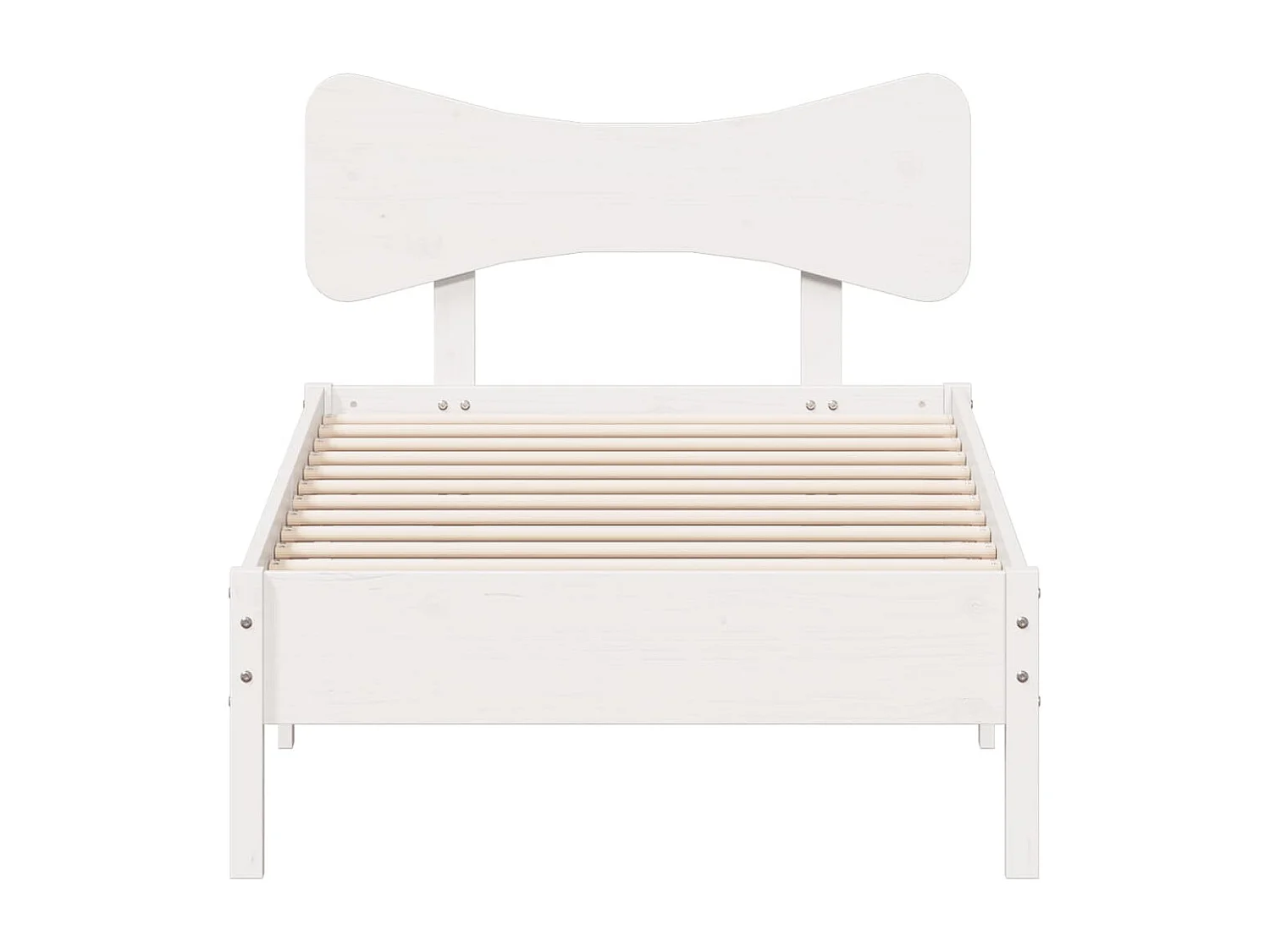 Cadre de lit sans matelas blanc 100x200 cm bois de pin massif