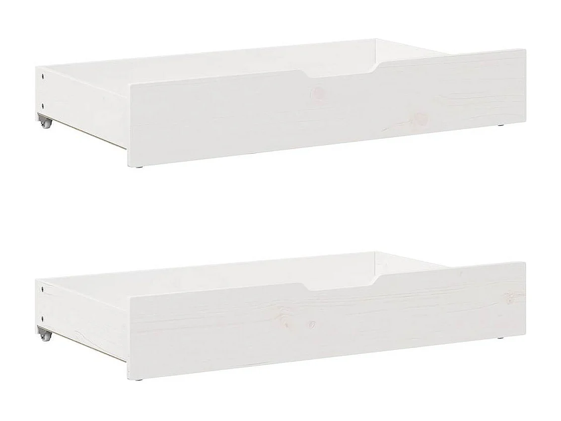 Sofá cama nido con cajones sin colchón blanco 90x190 cm