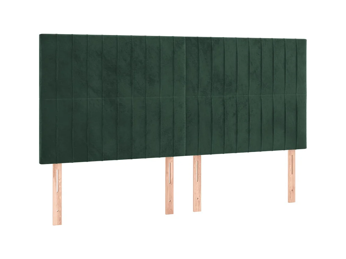 Giroletto a Molle con Materasso Verde Scuro 180x200 cm Velluto