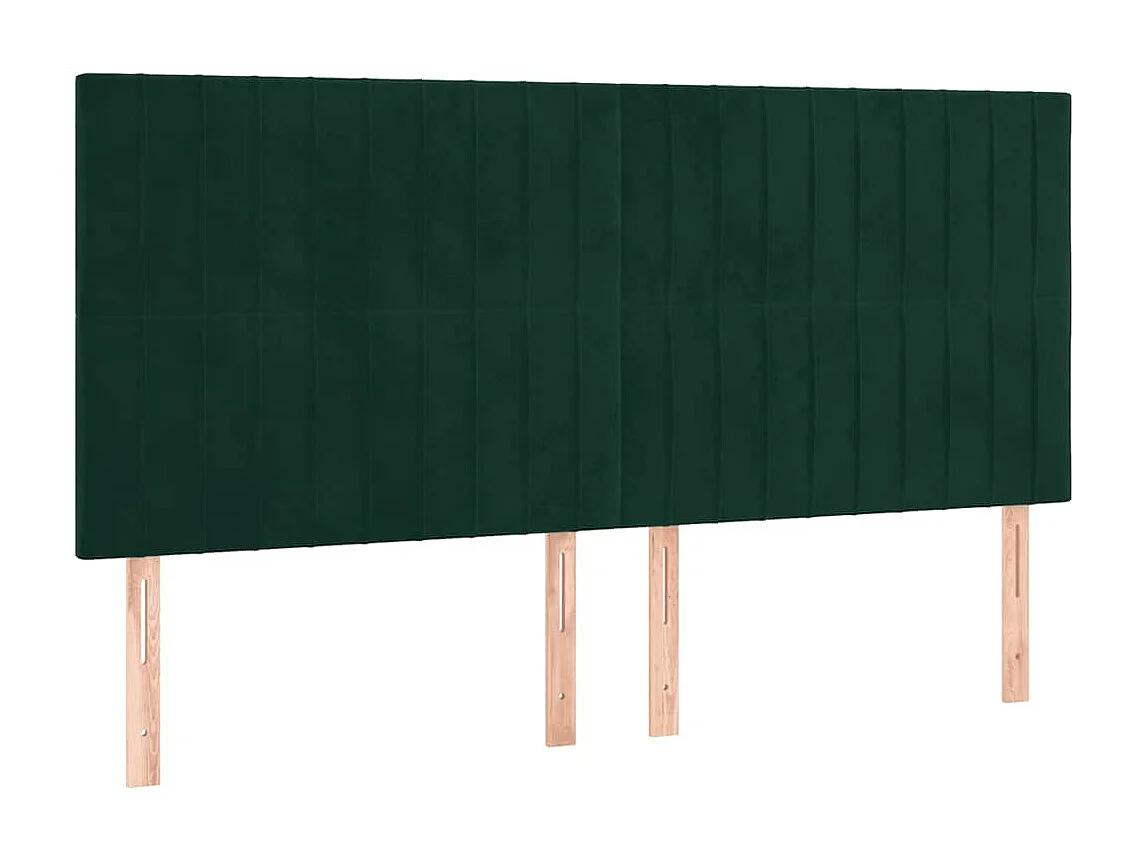 Sommier à lattes de lit et matelas Vert foncé 180x200cm Velours