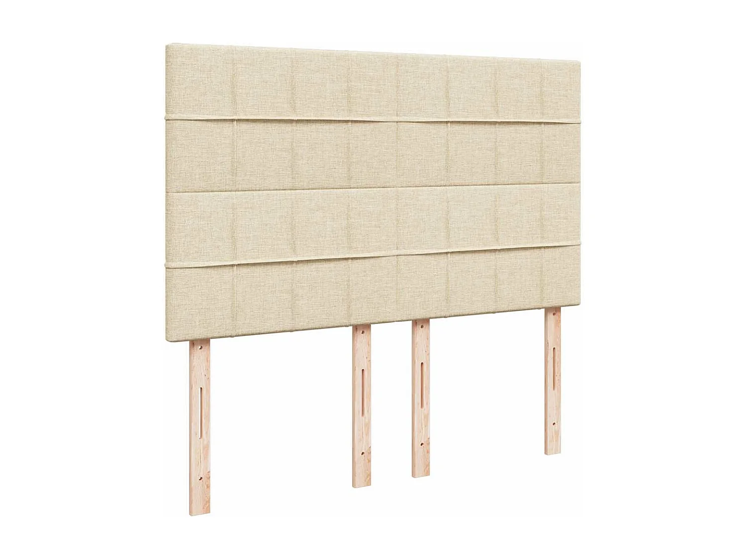 Sommier à lattes de lit avec matelas Crème 140x190 cm Tissu