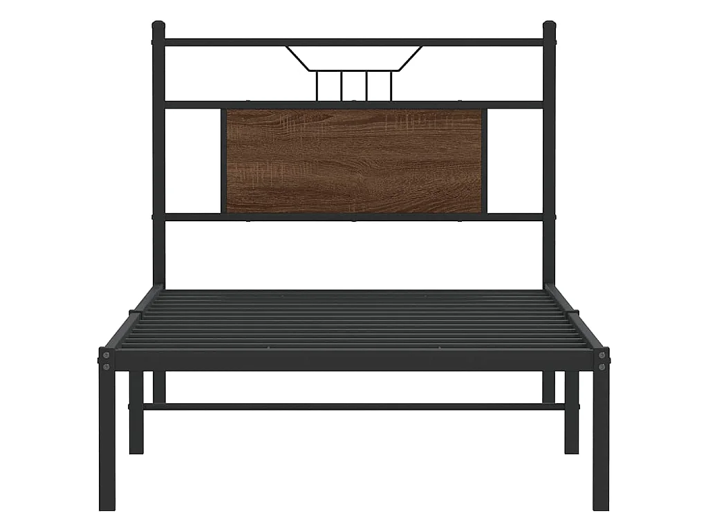 Cadre de lit sans matelas chêne marron 90x190cm bois ingénierie