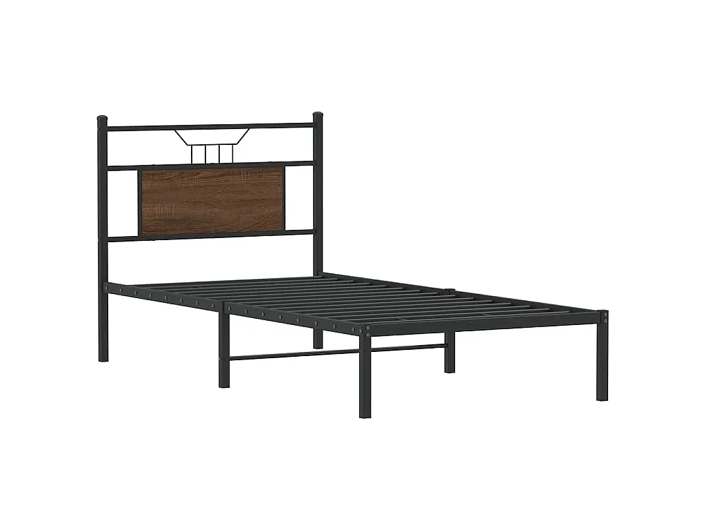 Giroletto senza Materasso Rovere Marrone 90x190cm in Truciolato