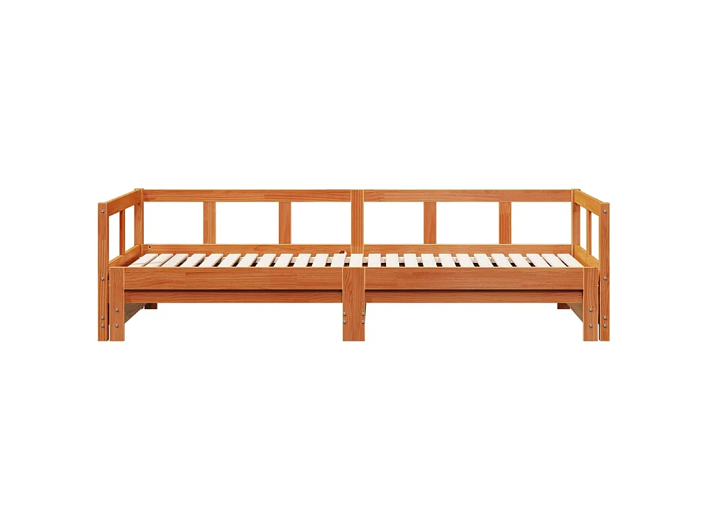 Lit de jour sans matelas cire marron 90x190 cm bois pin massif