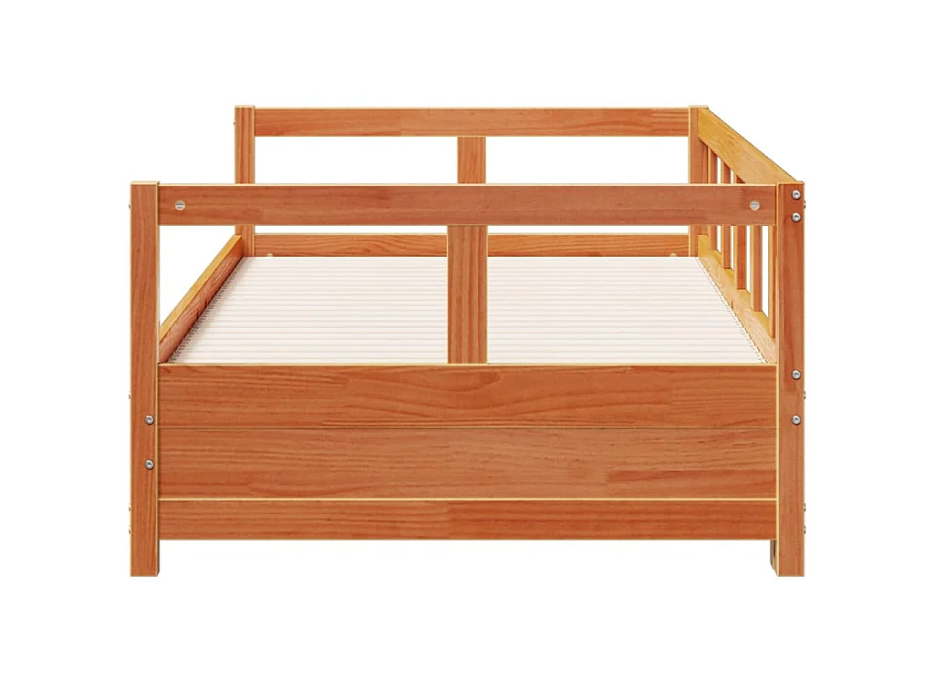 Lit de jour sans matelas cire marron 90x190 cm bois pin massif