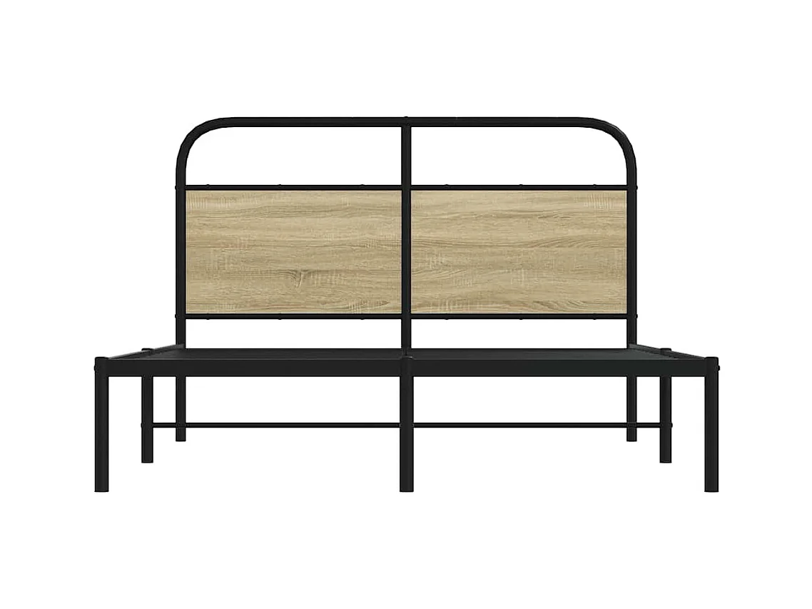 Bedframe zonder matras bewerkt hout sonoma eikenkleur 140x200cm