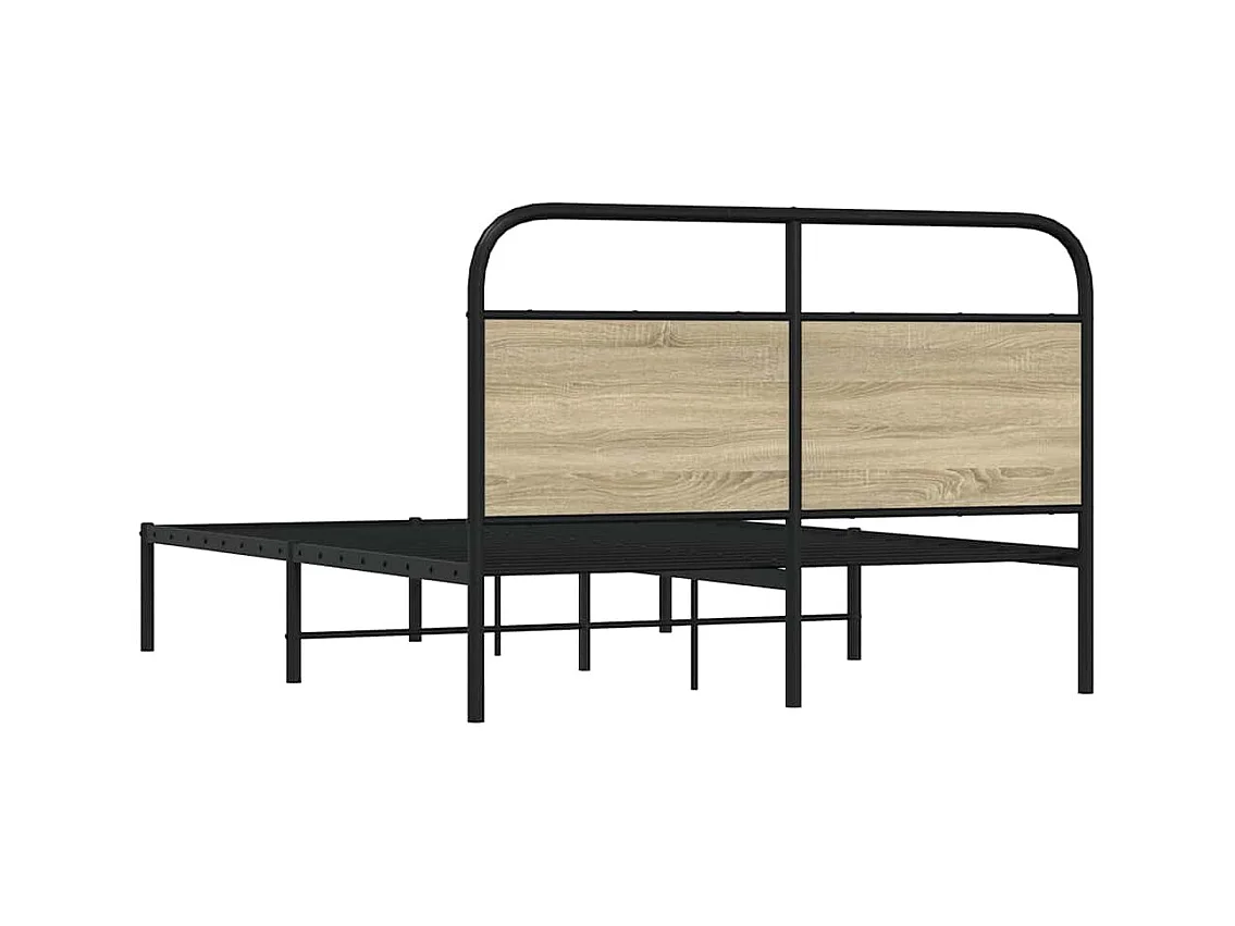 Bedframe zonder matras bewerkt hout sonoma eikenkleur 140x200cm