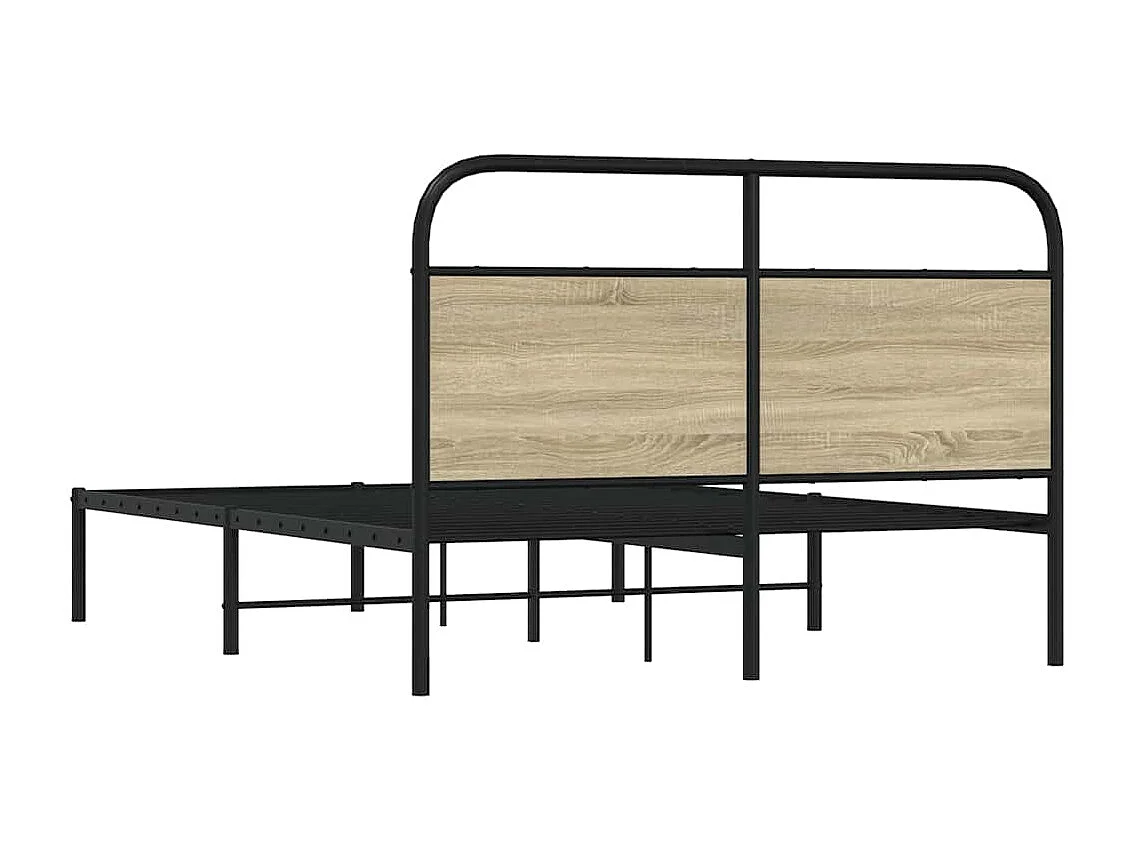 Bedframe zonder matras bewerkt hout sonoma eikenkleur 140x200cm
