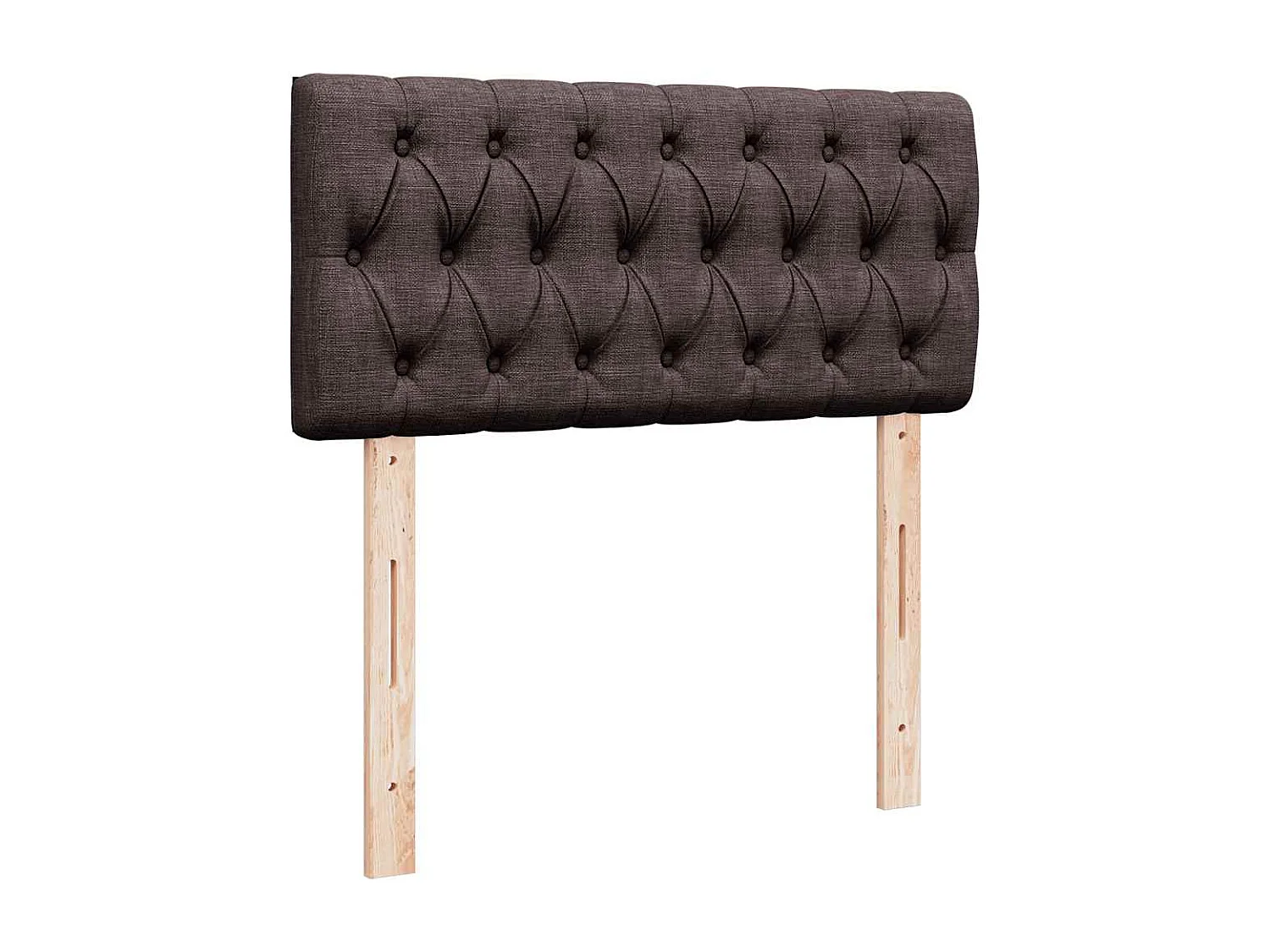 Cama otomana con colchón marrón oscuro 100x200 cm tela