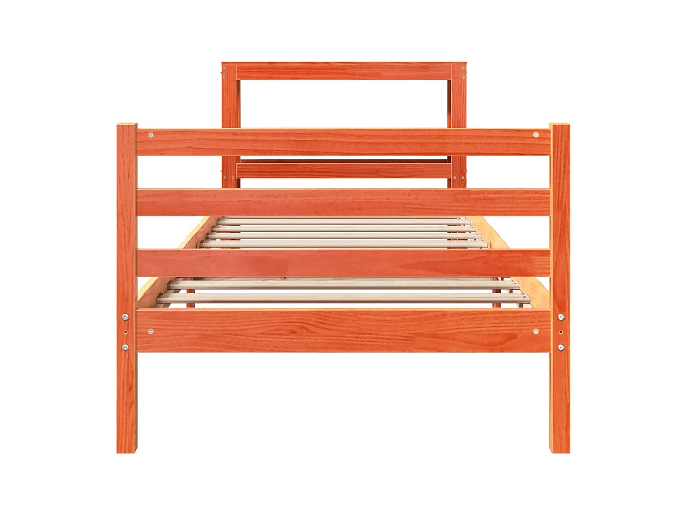 Cama sem colchão 90x200 cm pinho maciço castanho-mel