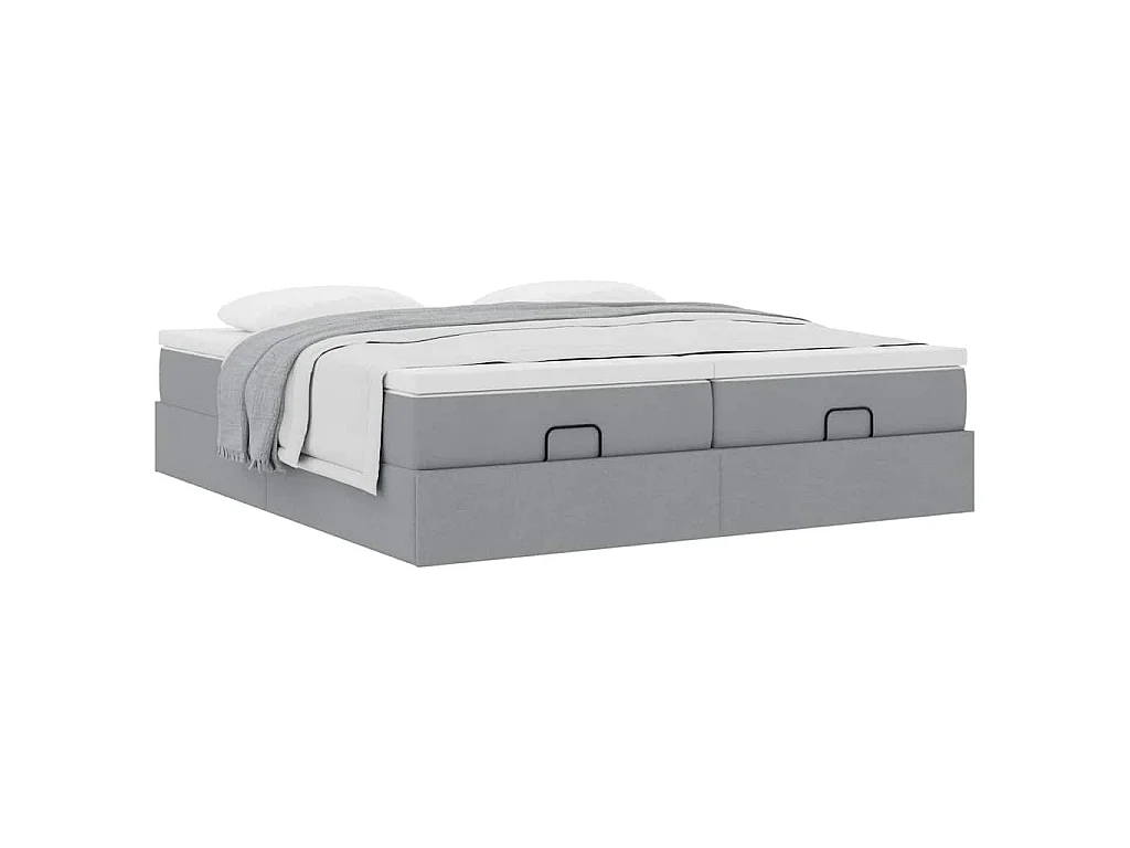 Struttura Letto Pouf con Materassi 160x200 cm in Tessuto