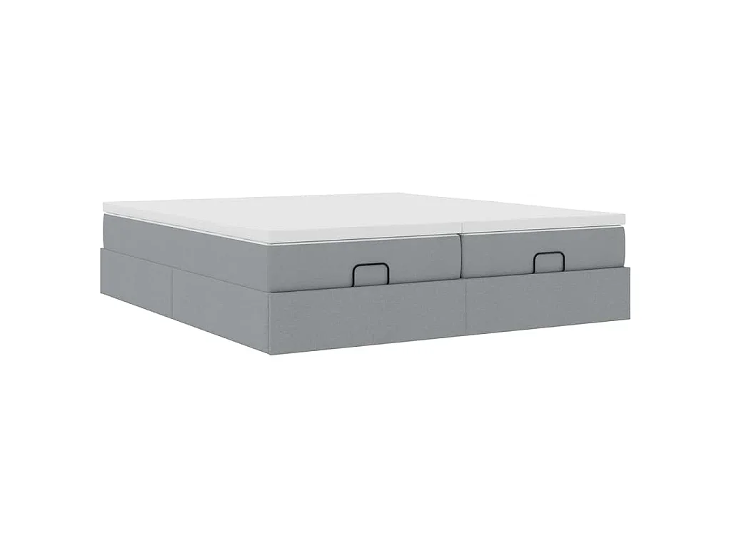 Struttura Letto Pouf con Materassi 160x200 cm in Tessuto
