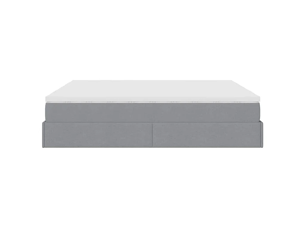 Struttura Letto Pouf con Materassi 160x200 cm in Tessuto