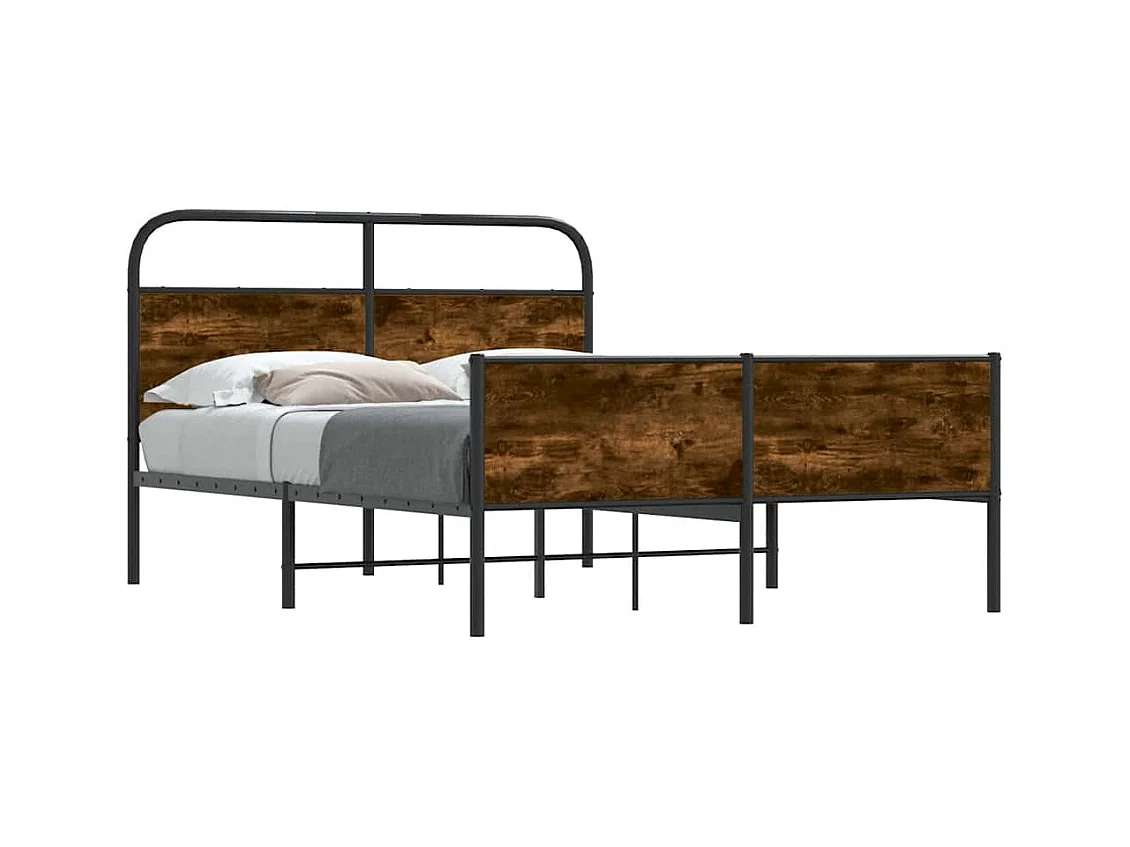 Bettgestell ohne Matratze 140x190 cm Sonoma-Eiche Holzwerkstoff