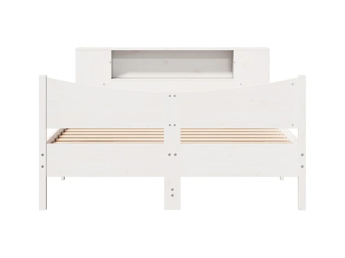 Cadre de lit sans matelas blanc 140x200 cm bois de pin massif