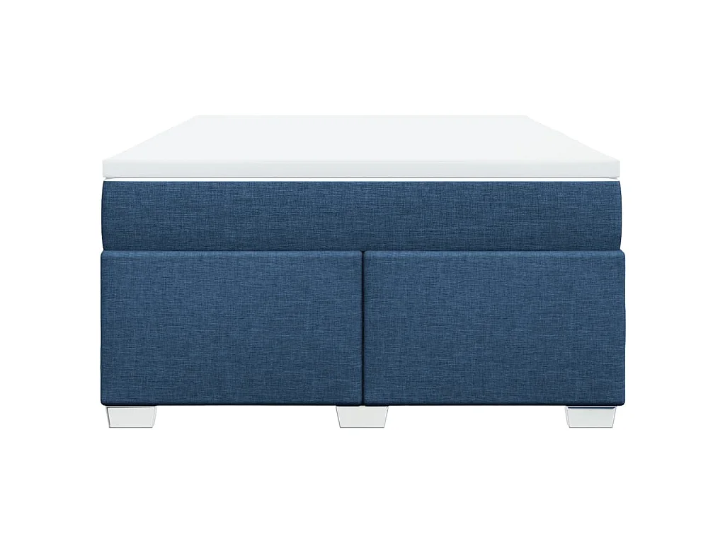 Boxspringbett mit Matratze Blau 140x200 cm Stoff