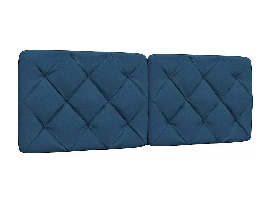 Cadre de lit sans matelas bleu 140x200 cm tissu