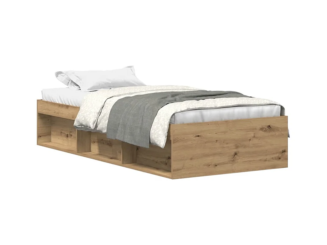 Bettgestell ohne Matratze Artisan-Eiche 90x200cm Holzwerkstoff