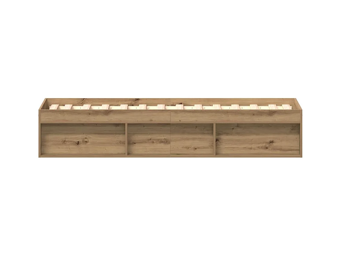 Bettgestell ohne Matratze Artisan-Eiche 90x200cm Holzwerkstoff