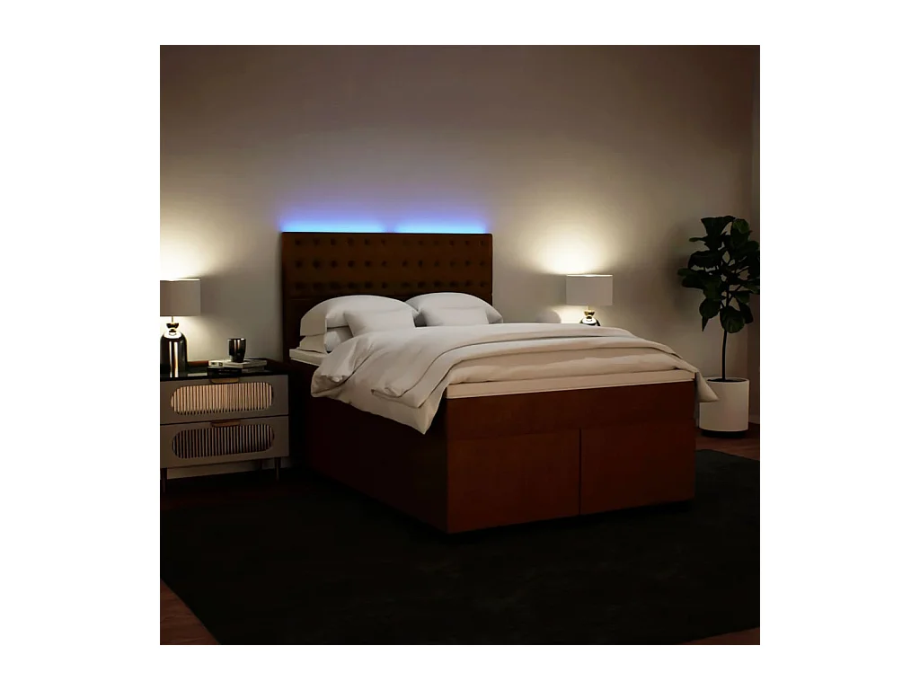 Sommier à lattes de lit avec matelas Rose 140x200 cm Velours