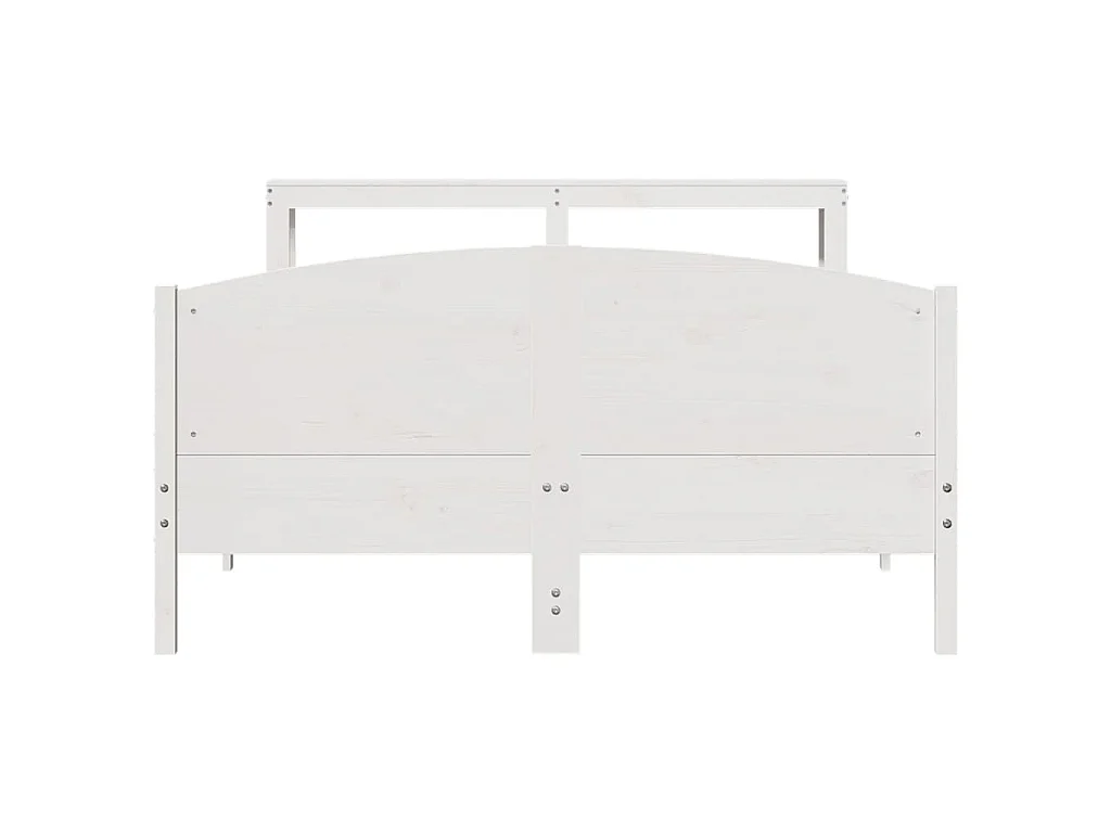 Massivholzbett ohne Matratze Weiß 140x190 cm Kiefernholz
